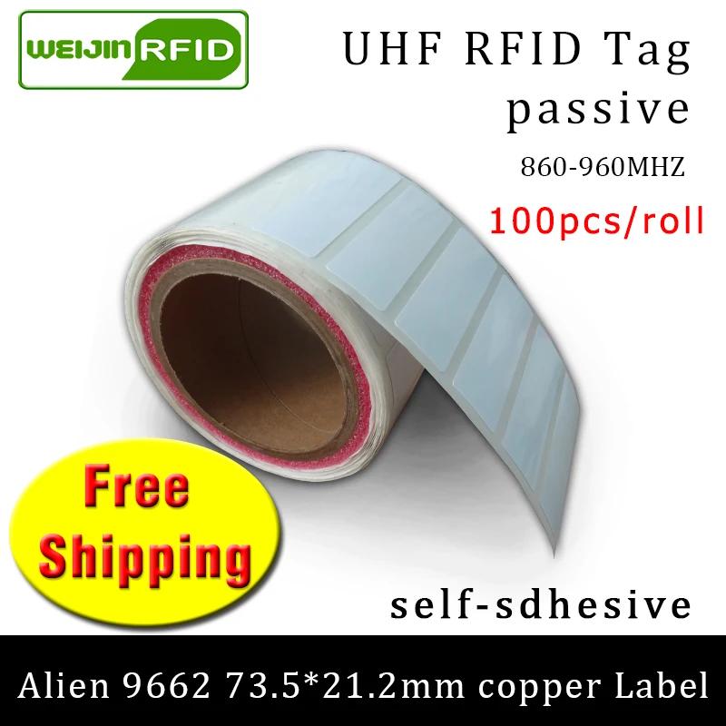 UHF RFID ± EPC6C ƼĿ ܰ 9662 μ   ̺ 915mhz868mhz H3 100pcs     RFID 